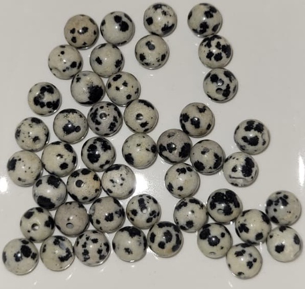 6mm gefleckt Dalmatiner Jaspis Perle