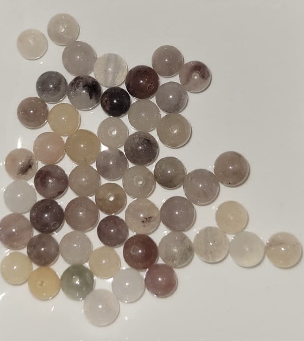 6mm grau-braun Achatstein Perle