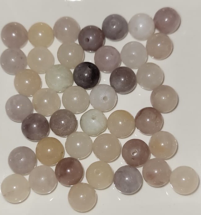 8mm grau-braun Achatstein Perle