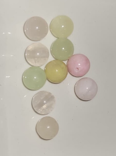 8mm pastellfarben Achatstein Perle