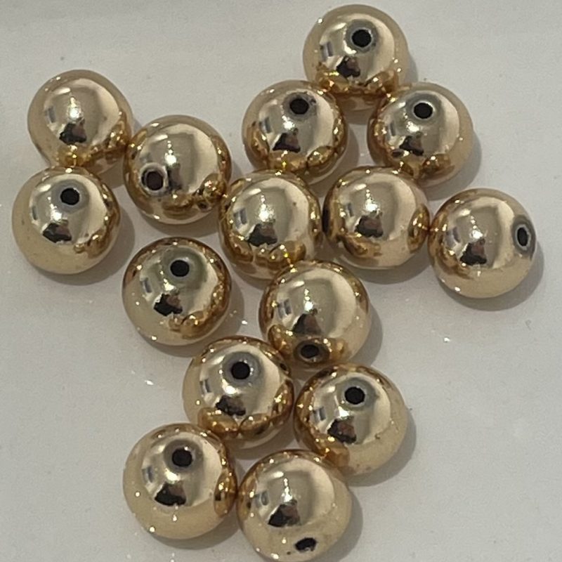 Edelstahl Perle gold 10mm