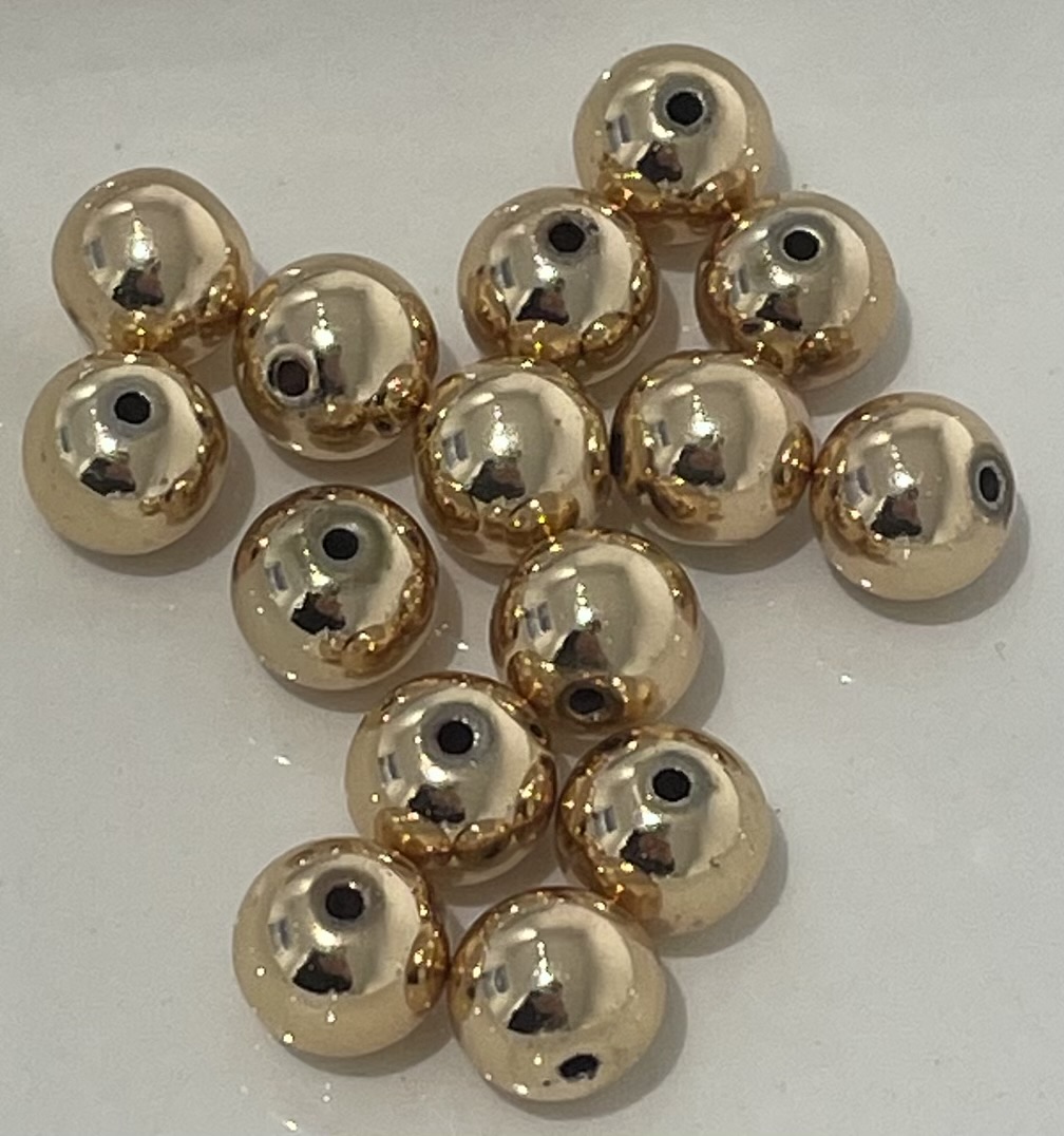 Edelstahl Perle gold 10mm