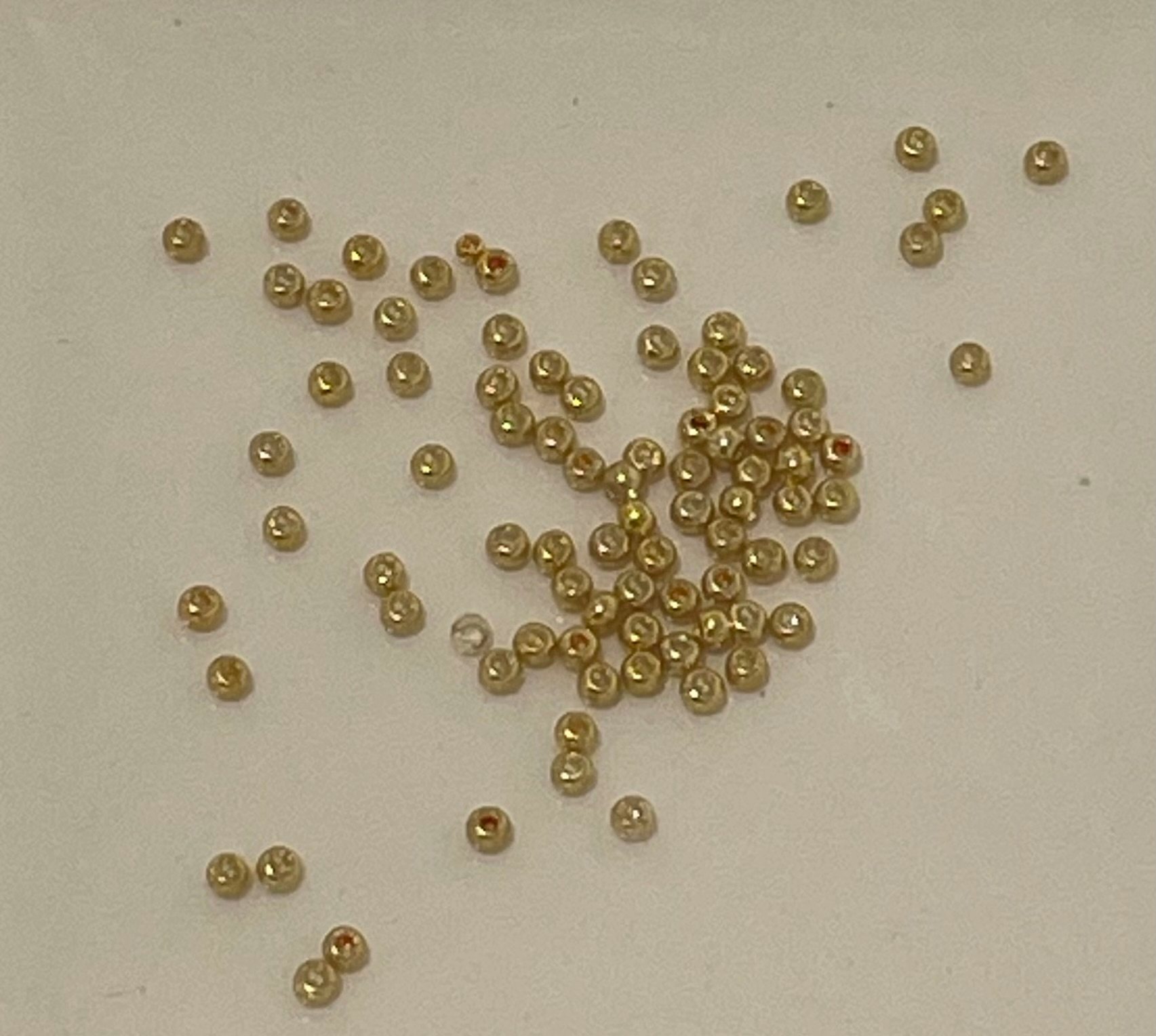 Edelstahl Perle gold 2mm