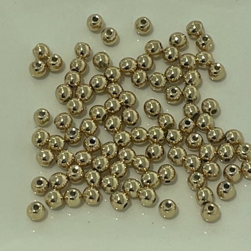 Edelstahl Perle gold 4mm