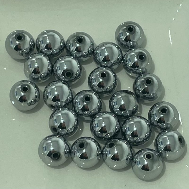 Edelstahl Perle silber 10mm
