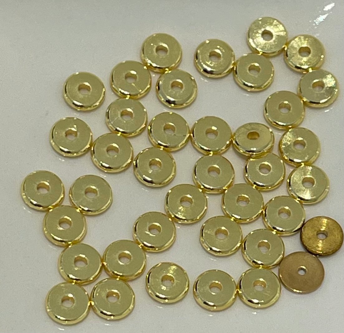 Edelstahl Ringperle gold 7mm