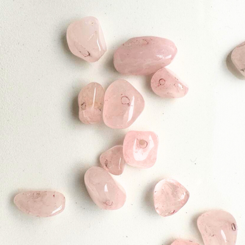 5-8mm rosa Aquamarin unregelmäßig
