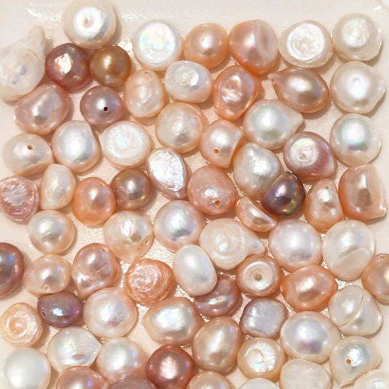 9mm Farbmix Potato Süßwasserperlen