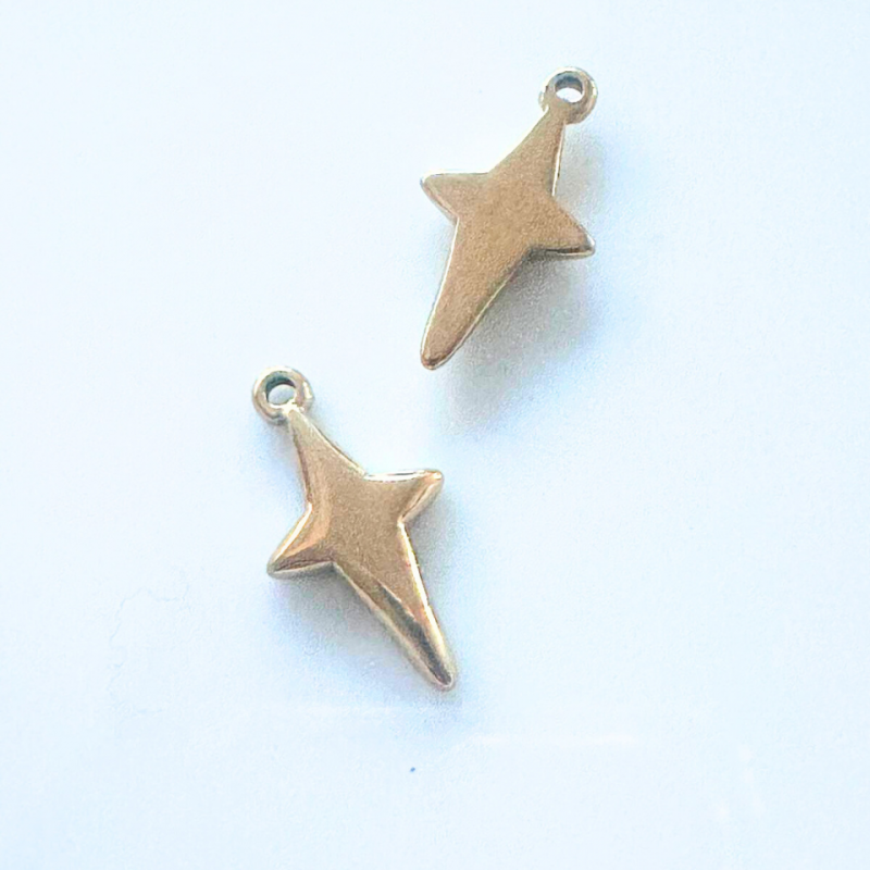 Edelstahl Stern gold 23mm