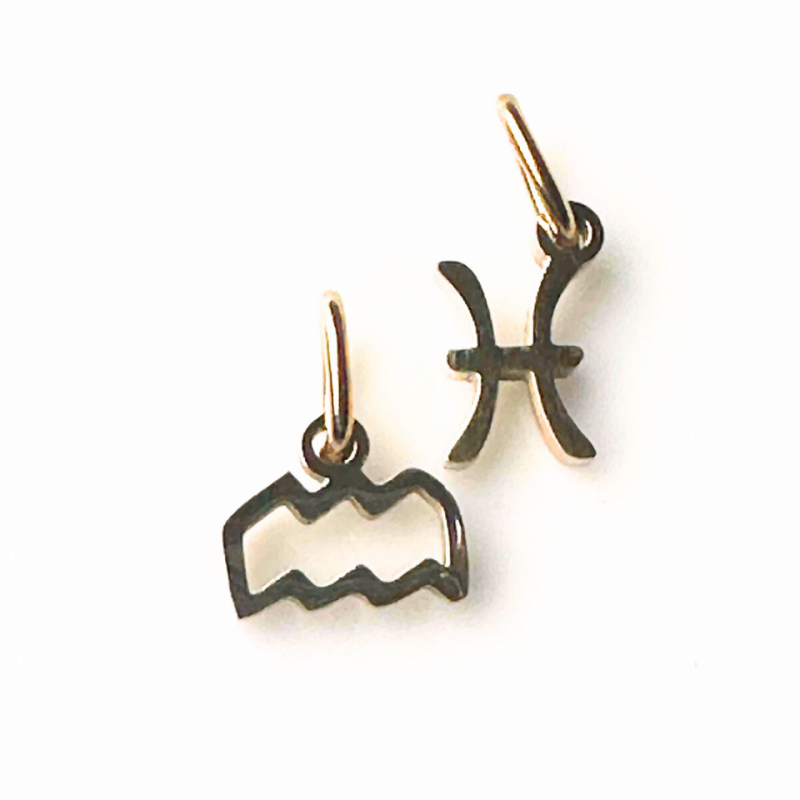 Edelstahl Tierkreiszeichen gold 10mm