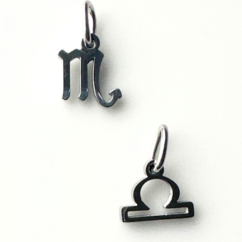 Edelstahl Tierkreiszeichen silber 10mm